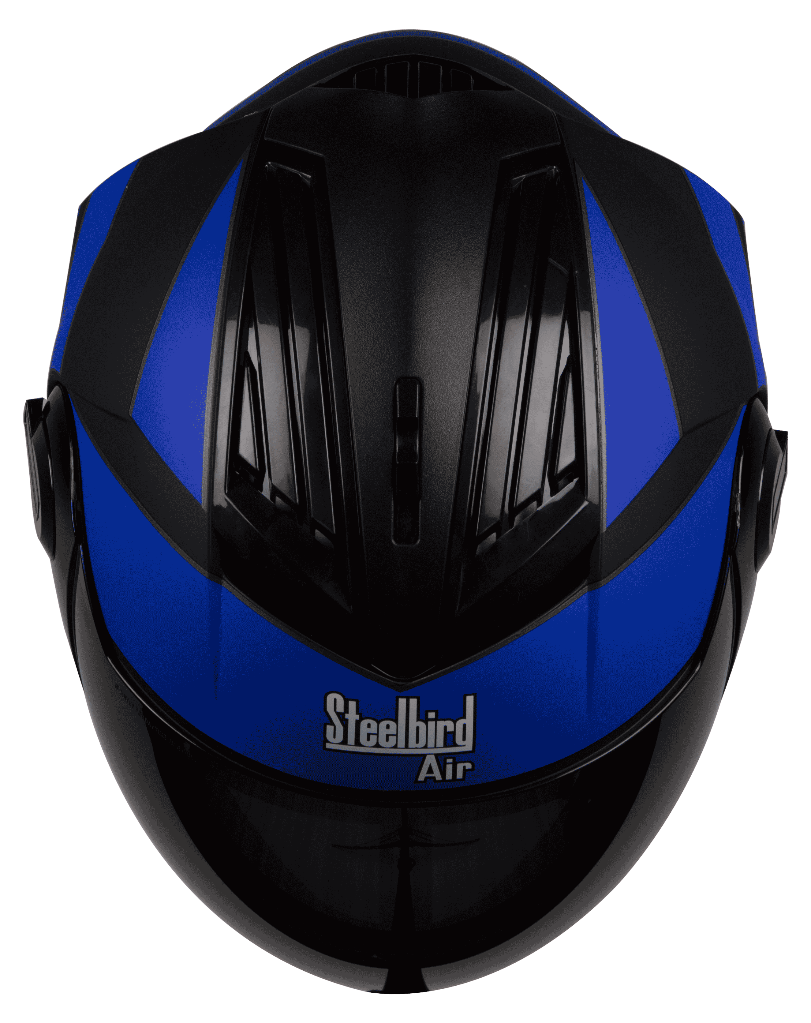 SBA-2 Streak Mat Black With Blue ( Fitted With Clear Visor Extra Gold Chrome Visor Free)